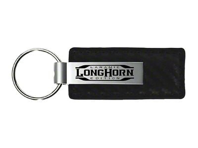 Longhorn Laramie Carbon Fiber Leather Key Fob