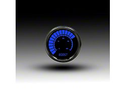 LED Analog Bargraph Boost Gauge with Black Bezel; 2-1/16-Inch; Blue; 0-60 PSI (Universal; Some Adaptation May Be Required)