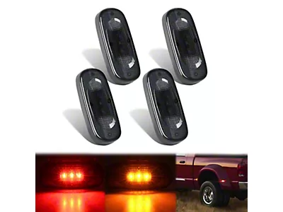 4X SMKOED LED SIDE FENDER MARKER LIGHTS FOR 2003-09 DODGE RAM - Foto 3
