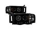 LED Halo Projector Headlights; Black Housing; Smoked Lens (03-05 RAM 3500)