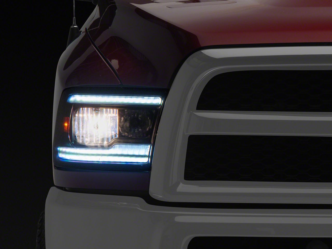 Spec-D Tuning LED Headlights For 2009–2018 Dodge Ram 1500, 2500, 3500 – Chrome Housing, Clear Lens, DOT & SAE Certified