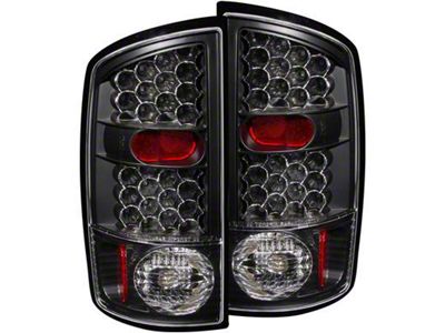 LED Tail Lights; Black Housing; Clear Lens (03-06 RAM 3500)