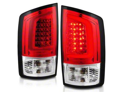 LED Tail Lights; Chrome Housing; Red Lens (03-06 RAM 3500)