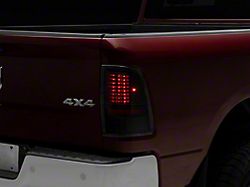 LED Tail Lights; Black Housing; Clear Lens (10-18 RAM 3500 w/ Factory Halogen Tail Lights)
