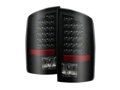 LED Tail Lights; Black Housing; Smoked Lens (07-09 RAM 3500)