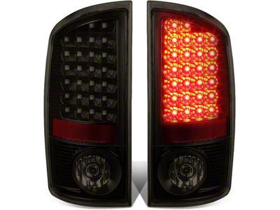 LED Tail Lights; Black Housing; Smoked Lens (07-09 RAM 3500)