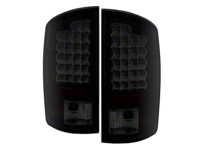 LED Tail Lights; Black Housing; Smoked Lens (07-09 RAM 3500)