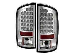 LED Tail Lights; Chrome Housing; Clear Lens (03-06 RAM 3500)