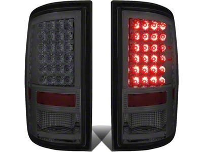 LED Tail Lights; Chrome Housing; Smoked Lens (10-18 RAM 3500 w/ Factory Halogen Tail Lights)