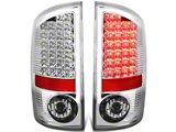 LED Tail Lights; Chrome Housing; Clear Lens (07-09 RAM 3500)