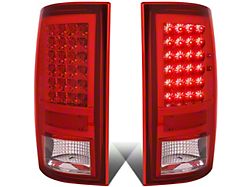 LED Tail Lights; Chrome Housing; Red Lens (10-18 RAM 3500 w/ Factory Halogen Tail Lights)
