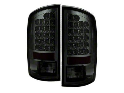 LED Tail Lights; Chrome Housing; Smoked Lens (03-06 RAM 3500)
