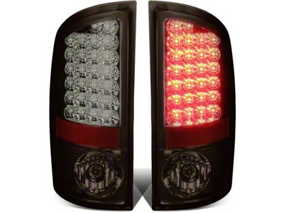 LED Tail Lights; Chrome Housing; Smoked Lens (03-06 RAM 3500)