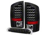 LED Tail Lights with Third Brake Light; Black Housing; Clear Lens (03-06 RAM 3500)