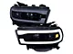 LED Tube Projector Headlights; Gloss Black Housing; Smoked Lens (19-24 RAM 3500 w/ Factory Halogen Headlights)