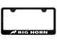 Big Horn Stainless Steel License Plate Frame; Laser Etched (Universal; Some Adaptation May Be Required)