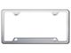 Blank Cut-Out 4-Hole License Plate Frame; Brushed (Universal; Some Adaptation May Be Required)