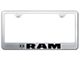 RAM Logo Laser Etched License Plate Frame; Brushed (Universal; Some Adaptation May Be Required)