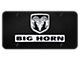 Dual Big Horn License Plate; Chrome (Universal; Some Adaptation May Be Required)