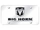 Dual Big Horn License Plate; Chrome (Universal; Some Adaptation May Be Required)