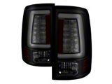 Light Bar LED Tail Lights; Black Housing; Smoked Lens (10-18 RAM 3500 w/ Factory Halogen Tail Lights)