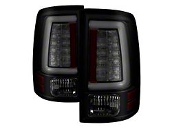 Light Bar LED Tail Lights; Black Housing; Smoked Lens (10-18 RAM 3500 w/ Factory Halogen Tail Lights)