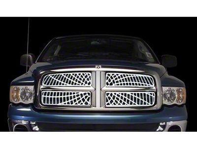 Putco Liquid Spider Web Upper Overlay Grilles; Polished (03-05 RAM 3500)