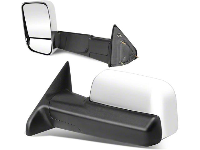 Manual Towing Mirrors; Chrome (10-18 RAM 3500)