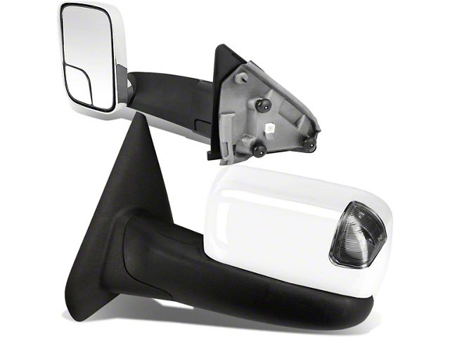 Manual Towing Mirrors with Smoked Turn Signals; Chrome (03-09 RAM 3500)