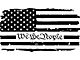 Moonroof Tattered We The People Flag Decal; Matte Black (03-24 RAM 3500)