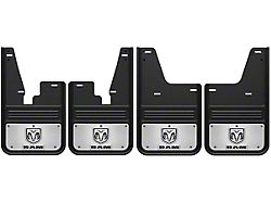 No-Drill Mud Flaps with RAM Head Logo; Front and Rear (10-18 RAM 3500 SRW w/o OE Fender Flares)