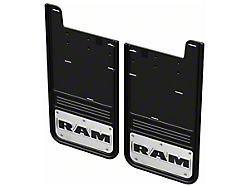 No-Drill Mud Flaps with RAM Text Logo; Rear (19-24 RAM 3500 SRW)