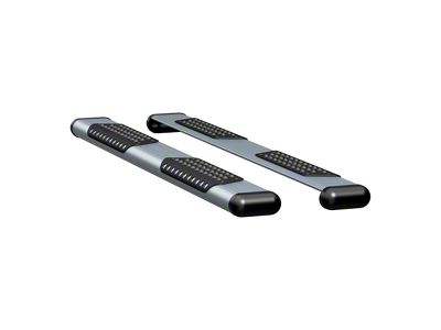 O-Mega II 6-Inch Oval Side Step Bars without Mounting Brackets; Silver (10-24 RAM 3500 Regular Cab)