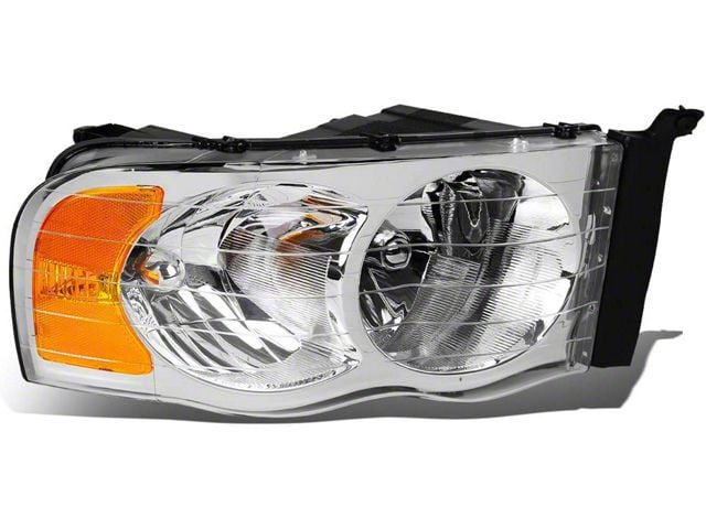 OE Style Headlight; Black Housing; Clear Lens; Passenger Side (03-05 RAM 3500)