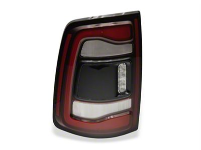 OE Style Tail Light; Black Housing; Red Clear Lens; Driver Side (19-24 RAM 3500 w/ Factory Non-Blind Spot Tail Lights)