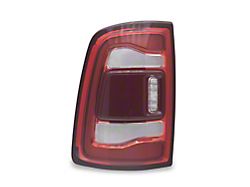 OE Style Tail Light; Red Housing; Red Clear Lens; Driver Side (19-24 RAM 3500 w/ Factory Blind Spot Tail Lights)