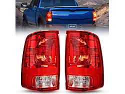 OE Style Tail Lights; Chrome Housing; Red Lens (10-18 RAM 3500 w/ Factory Halogen Tail Lights)