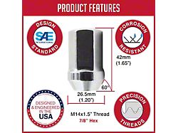 OEM Style Chrome Lug Nut Kit; 14mm x 1.5; Set of 32 (12-25 RAM 3500)
