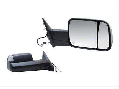 OEM Style Extendable Powered Towing Mirrors with Turn Signal; Driver and Passenger Side (09-12 RAM 3500)