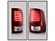 OEM Style LED Style Tail Lights; Chrome Housing; Dark Red Lens (10-18 RAM 3500 w/ Factory Halogen Tail Lights)