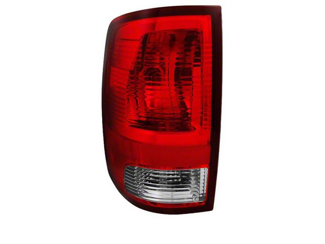 OEM Style Tail Light; Chrome Housing; Red/Clear Lens; Driver Side (10-18 RAM 3500 w/ Factory Halogen Tail Lights)