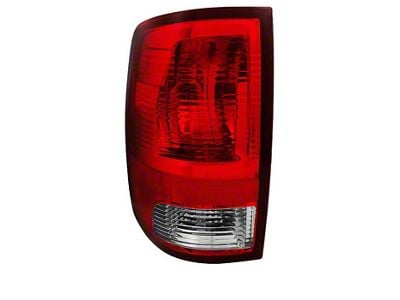 OEM Style Tail Light; Chrome Housing; Red/Clear Lens; Driver Side (10-18 RAM 3500 w/ Factory Halogen Tail Lights)