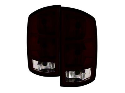 OEM Style Tail Lights; Chrome Housing; Red Smoked Lens (03-06 RAM 3500)
