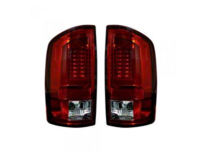 OLED Tail Lights; Chrome Housing; Red Lens (03-06 RAM 3500)
