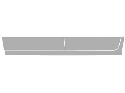 Paint Protection PPF Pre-Cut Kit; Driver Side Cab Rocker; Gloss (19-24 RAM 3500 Big Horn Crew Cab, Tradesman Crew Cab)