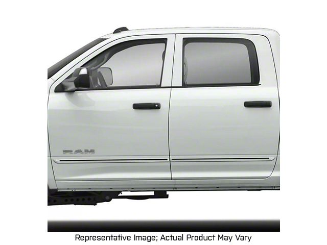 Painted Body Side Molding with Black Insert; Delmonico Velvet Red Pearl (19-24 RAM 3500 Crew Cab, Mega Cab)