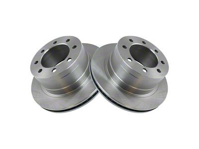 Plain Vented 8-Lug Rotors; Rear Pair (03-08 RAM 3500)