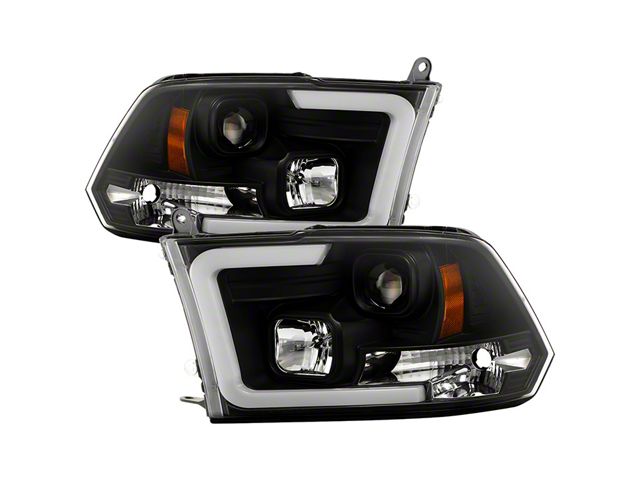 Platinum Series Version 2 High-Power LED Module Headlights; Black Housing; Clear Lens (10-18 RAM 3500 w/ Factory Halogen Headlights)