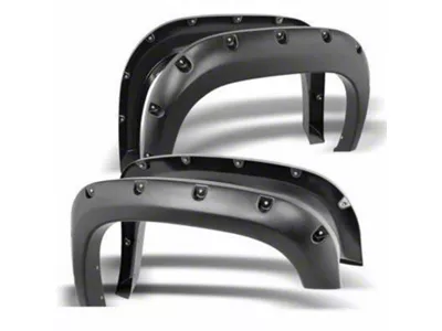 Pocket Style Fender Flares; Black (03-09 RAM 3500 SRW)