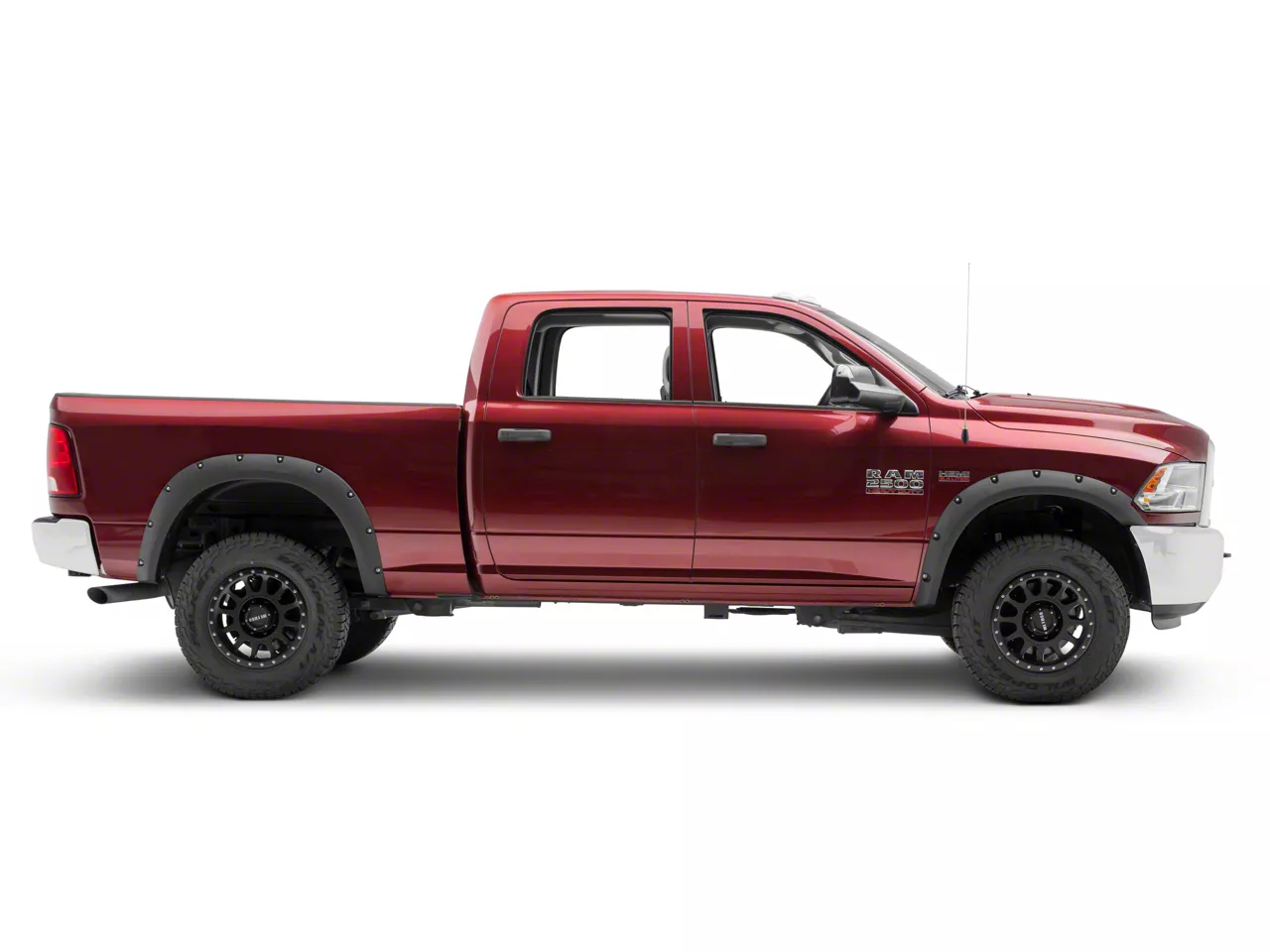 RAM 3500 Pocket Style Fender Flares; Textured Black (10-18